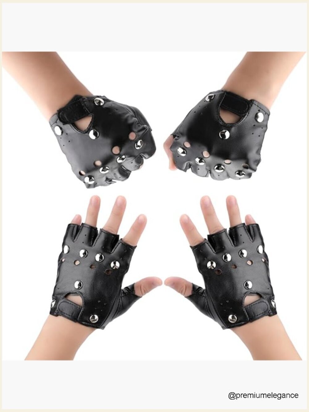 Steampunk Gothic Fingerless Gloves for Cosplay Costume - 2 Pairs
